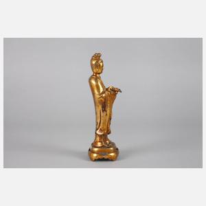 Bronzestatuette Guanyin