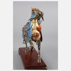 Pferdeplastik Silber