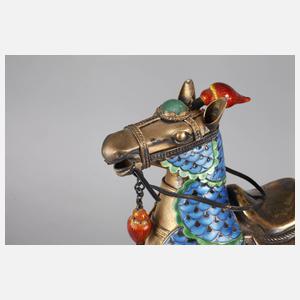 Pferdeplastik Silber