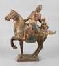Pferd mit Reiter im Tang-Stil