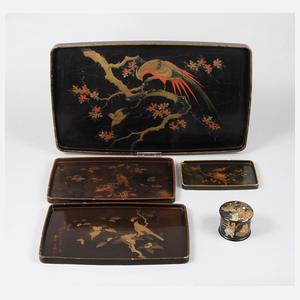 Konvolut Lackarbeiten China