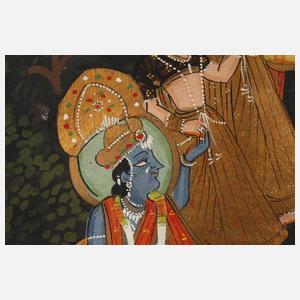 Malerei Radha Krishna Ras Lila