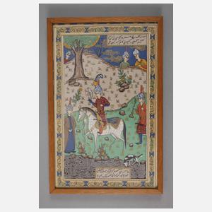 Sechs Seidenmalereien