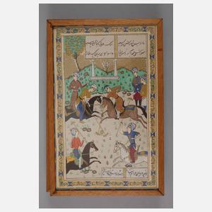 Sechs Seidenmalereien