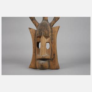 Ritual- und Initiations-Zeremonienmaske mit Brettaufsatz