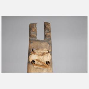 Ritual- und Initiations-Zeremonienmaske mit Brettaufsatz