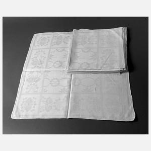 Zwölf Servietten Jugendstil