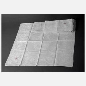 Sechs Gebilddamast-Servietten