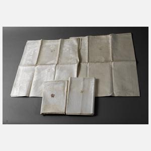 Konvolut Gebilddamast-Handtücher