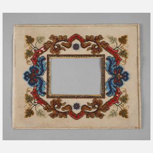 Passepartout mit Perlstickerei