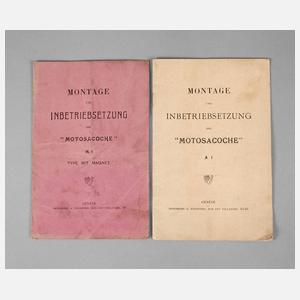 Zwei Betriebsanleitungen Motosacoche