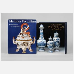 Zwei Fachbücher Meissener Porzellan