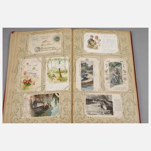 Jugendstil-Postkartenalbum