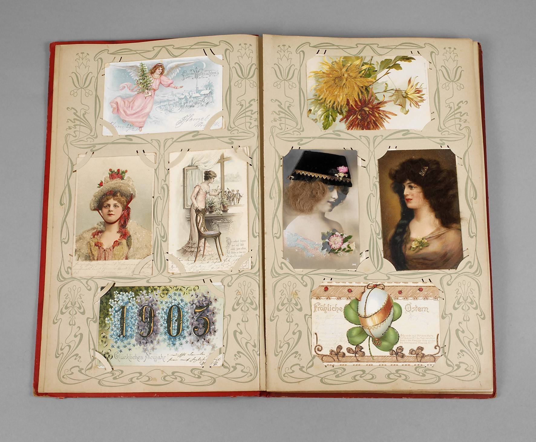 Jugendstil-Postkartenalbum