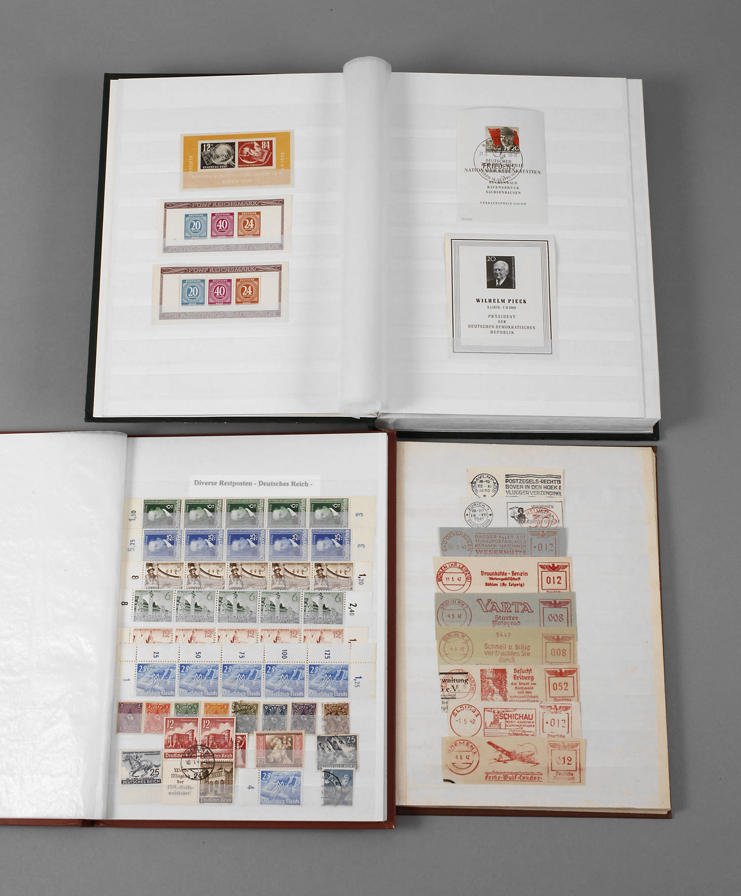 Drei Briefmarkenalben DR und DDR
