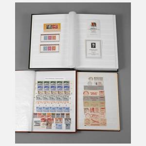 Drei Briefmarkenalben DR und DDR