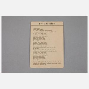 Autogrammkarte Elvis Presley