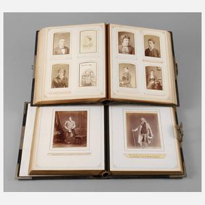 Zwei Fotoalben Gründerzeit Schauspieler/Privat