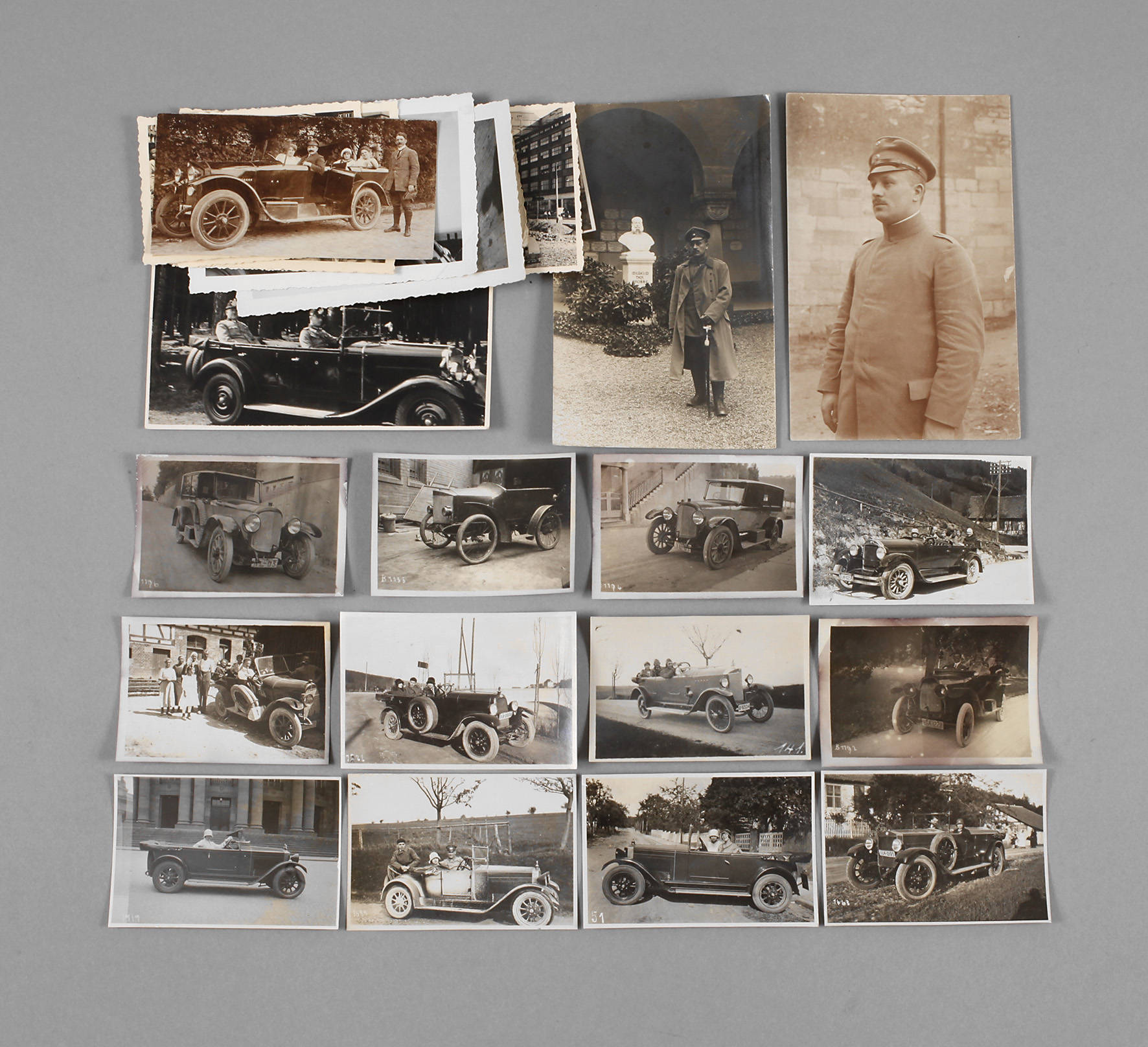 Konvolut Fotografien Automobile um 1900