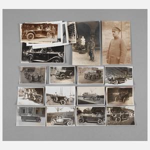 Konvolut Fotografien Automobile um 1900