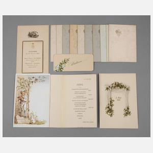 Konvolut Menükarten Jugendstil