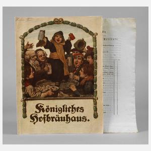 Zwei historische Speisekarten Rothenburg/München