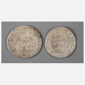Zwei neuzeitliche Kleinmünzen Sachsen