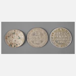 Drei Silbergroschen Sachsen