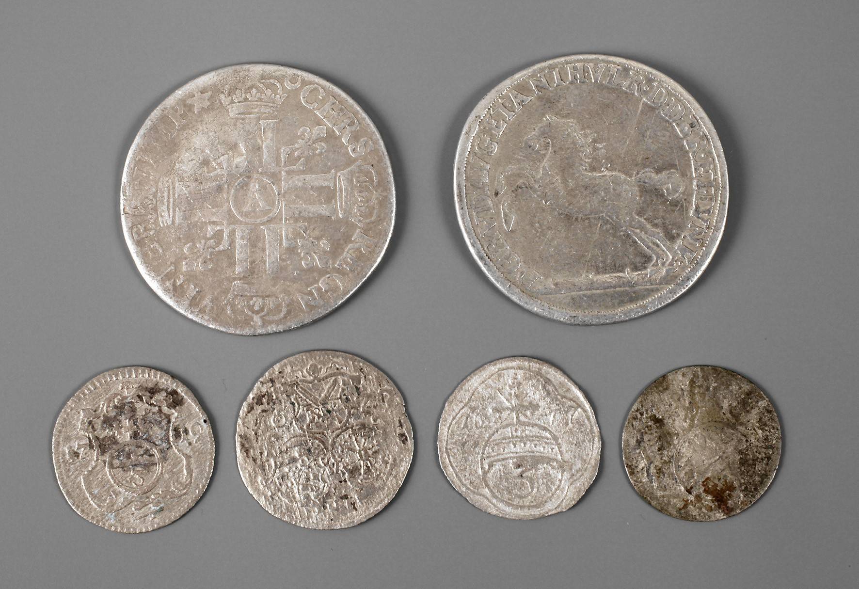 Konvolut Dreier und Groschen