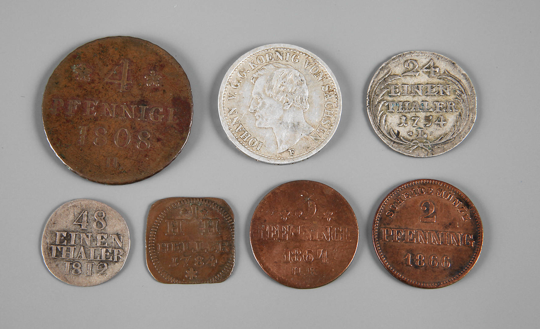 Konvolut Kleinmünzen Kupfer/Silber deutsche Länder