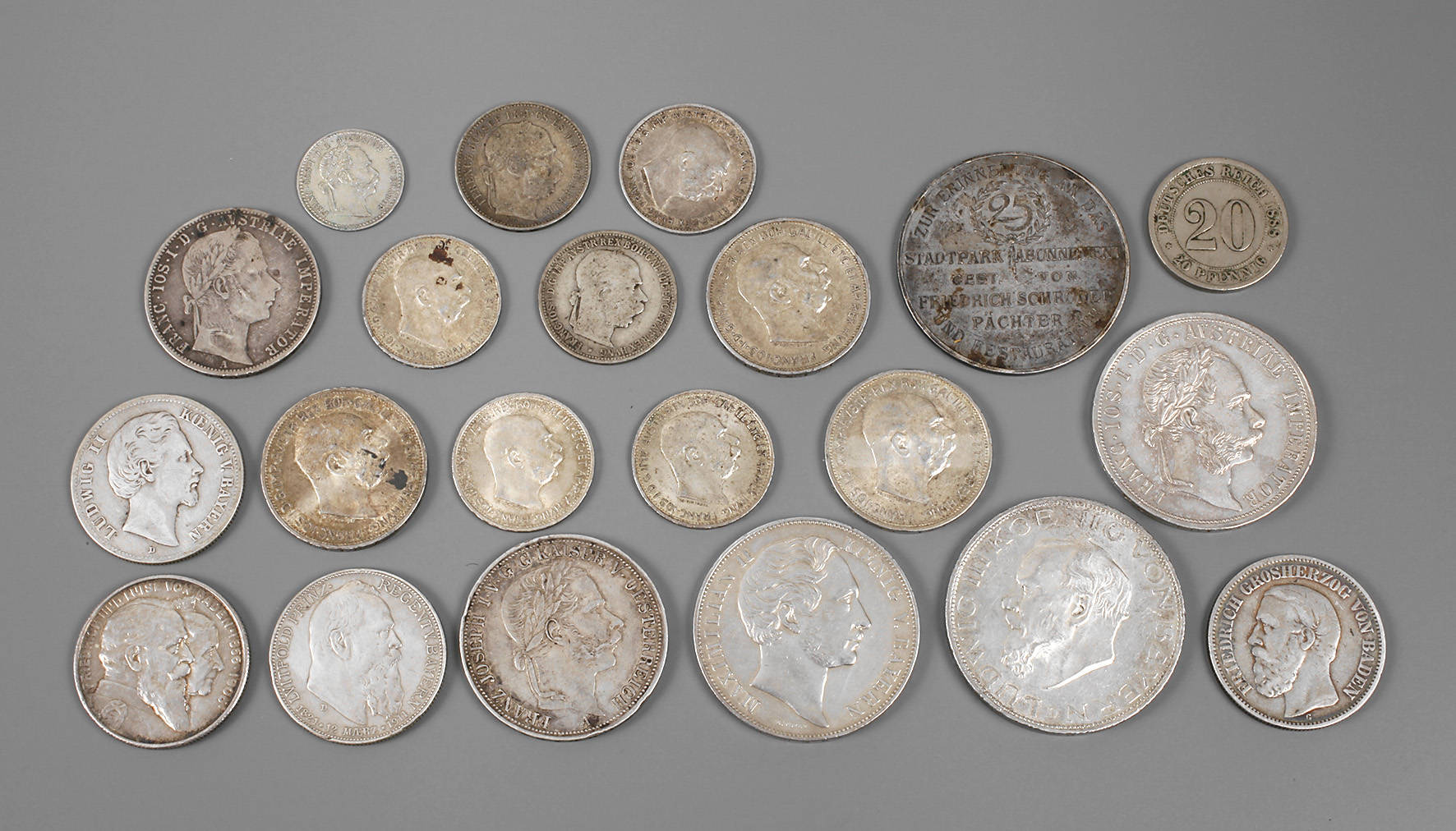 Konvolut Silbermünzen Deutschland-Österreich