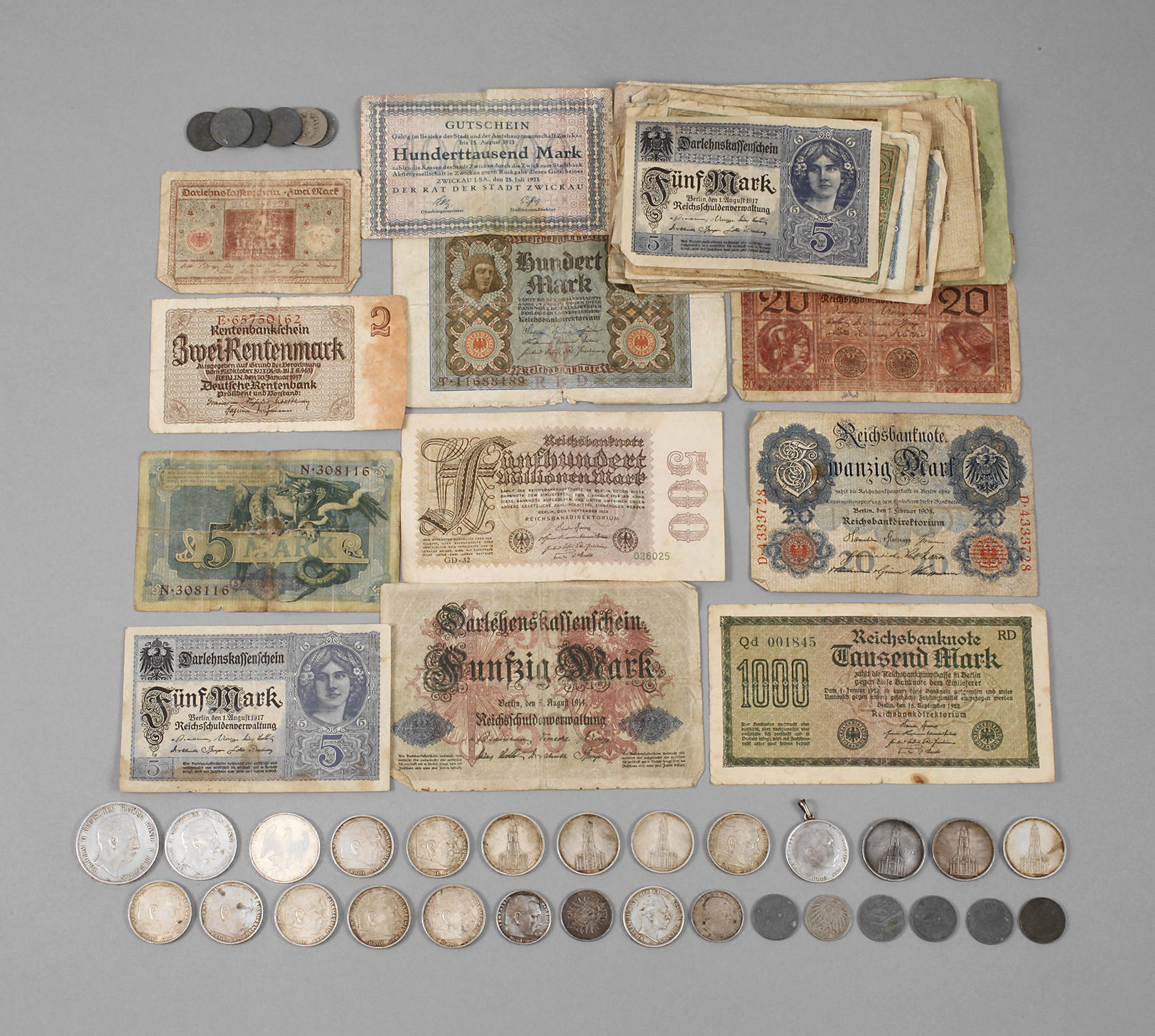 Konvolut Deutsche Mark/Reichsmark