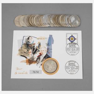 Konvolut 10 DM-Gedenkmünzen