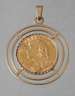 Goldmünze Schweiz in Anhänger gefasst