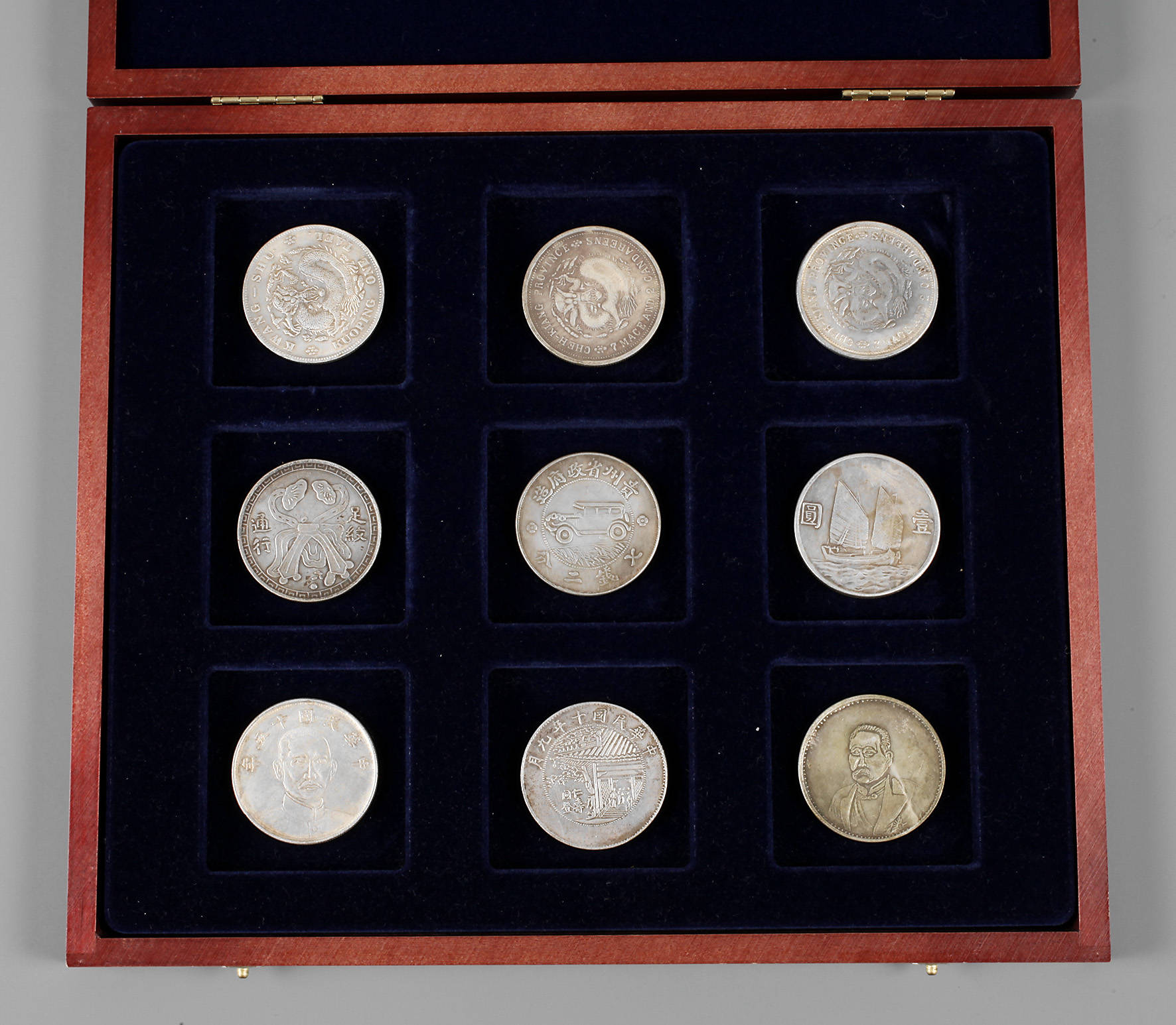 Konvolut Silbermünzen China