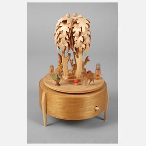 Spieldose mit Waldszene