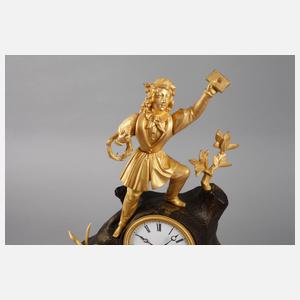 Feine Bronze-Figurenpendule