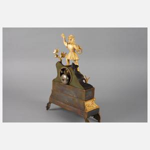 Feine Bronze-Figurenpendule