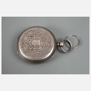 Schlüsseluhr Silber