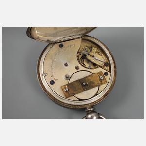 Schlüsseluhr Silber