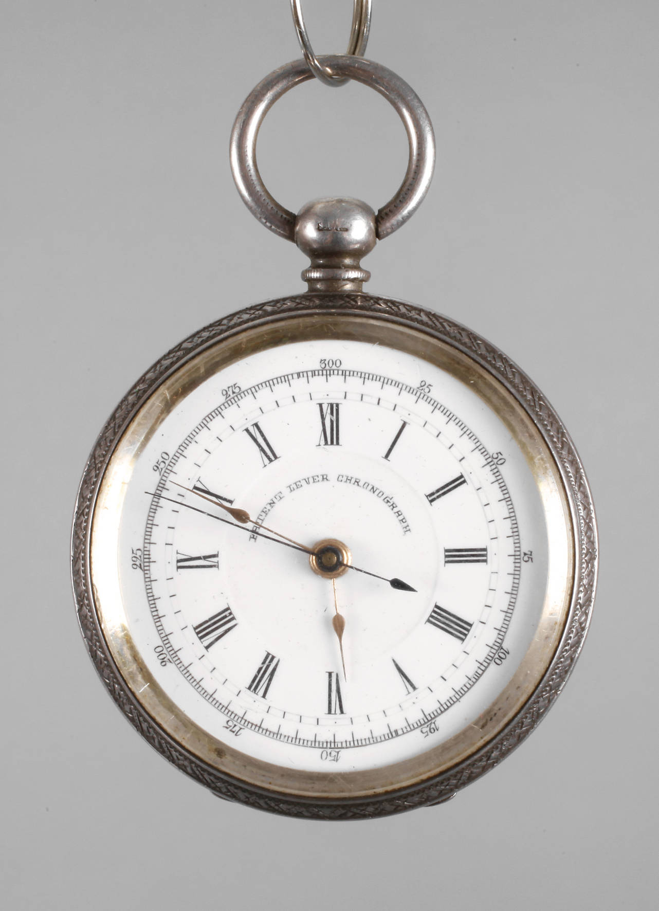 Schlüsseluhr Silber