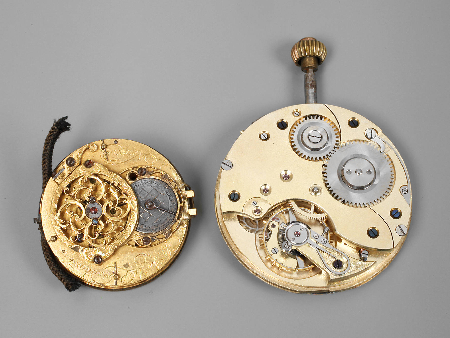 Zwei Taschenuhrwerke