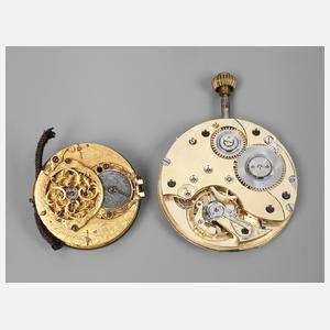 Zwei Taschenuhrwerke