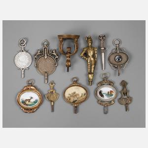 Konvolut feine Uhrenschlüssel