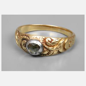 Ring mit Diamantrose