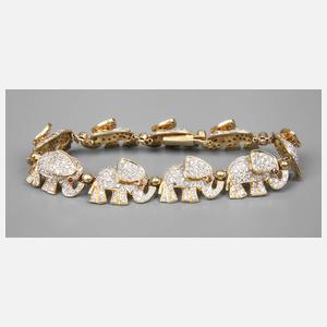 Schmuckarmband mit Diamanten und Rubinen