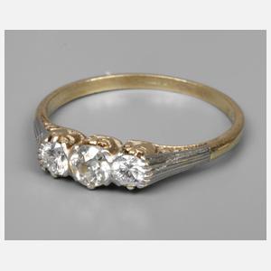 Damenring mit Altschliffdiamanten
