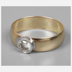 Damenring mit Brillant von ca. 0,45 ct