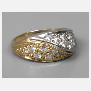 Damenring mit Brillanten von zusammen ca. 0,5 ct
