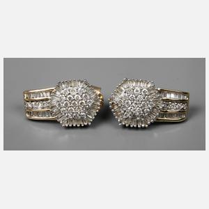 Paar Ohrstecker mit Diamanten